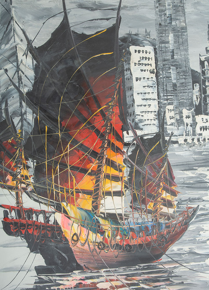 painting grey and black canvas ART WORK Rug - CloseUp painting grey and black canvas ART WORK Rug - CloseUp