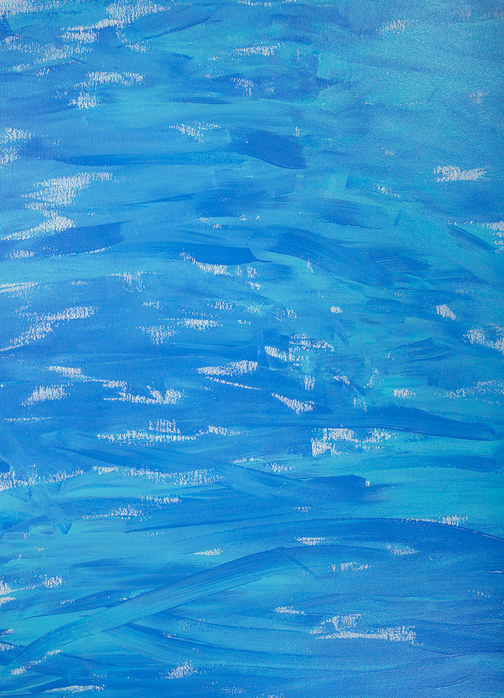 painting blue canvas ART WORK Rug - CloseUp painting blue canvas ART WORK Rug - CloseUp