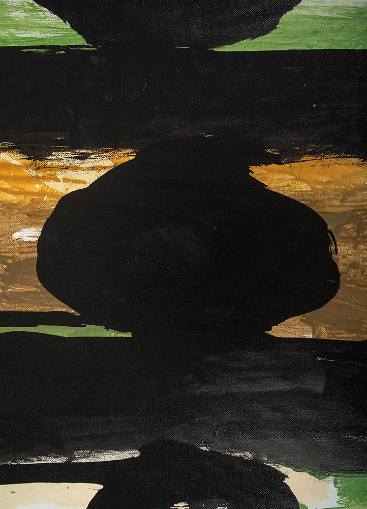 painting grey and black canvas ART WORK Rug - CloseUp painting grey and black canvas ART WORK Rug - CloseUp