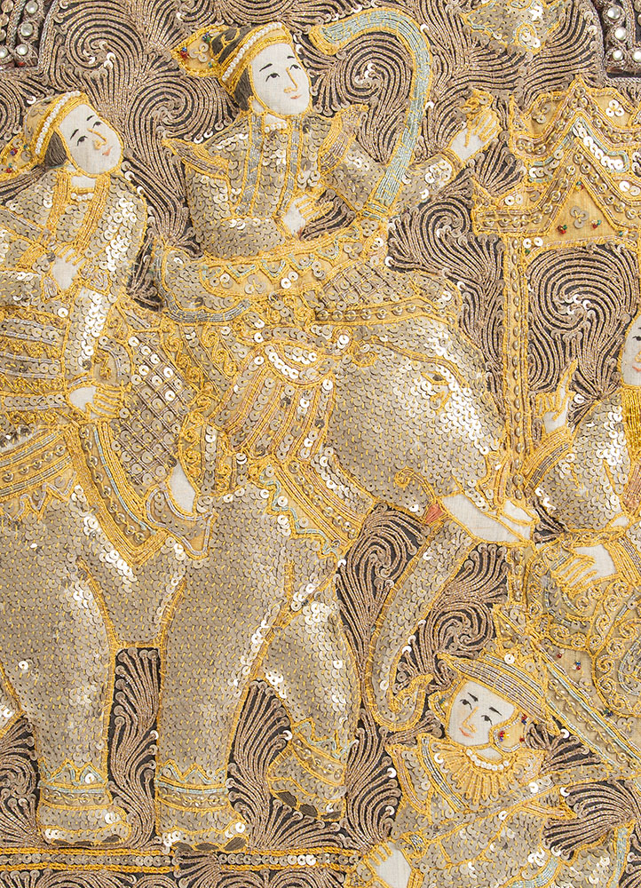 painting gold canvas ART WORK Rug - CloseUp