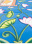 pichwai blue cotton cloth ART WORK Rug - CloseUp pichwai blue cotton cloth ART WORK Rug - CloseUp