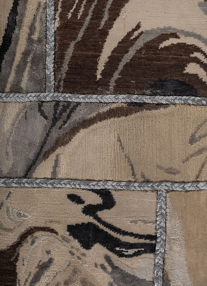 aprezo gold wool and silk Hand Knotted Rug - CloseUp aprezo gold wool and silk Hand Knotted Rug - CloseUp