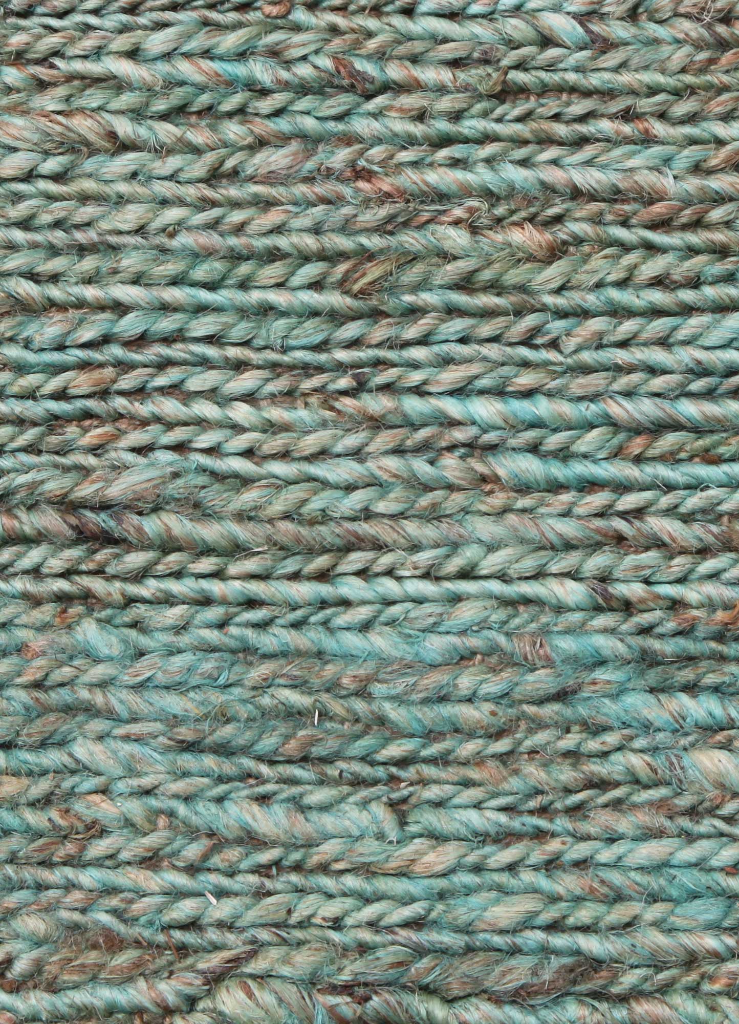 hula blue jute and hemp Hand Knotted Rug - CloseUp