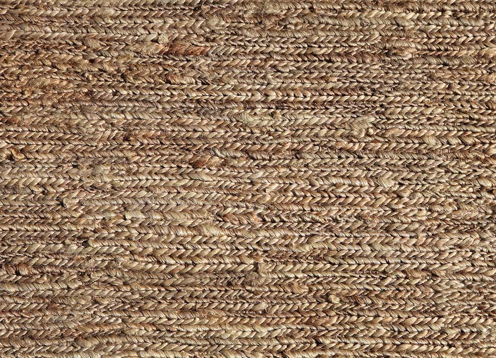 hula beige and brown jute and hemp Hand Knotted Rug - CloseUp