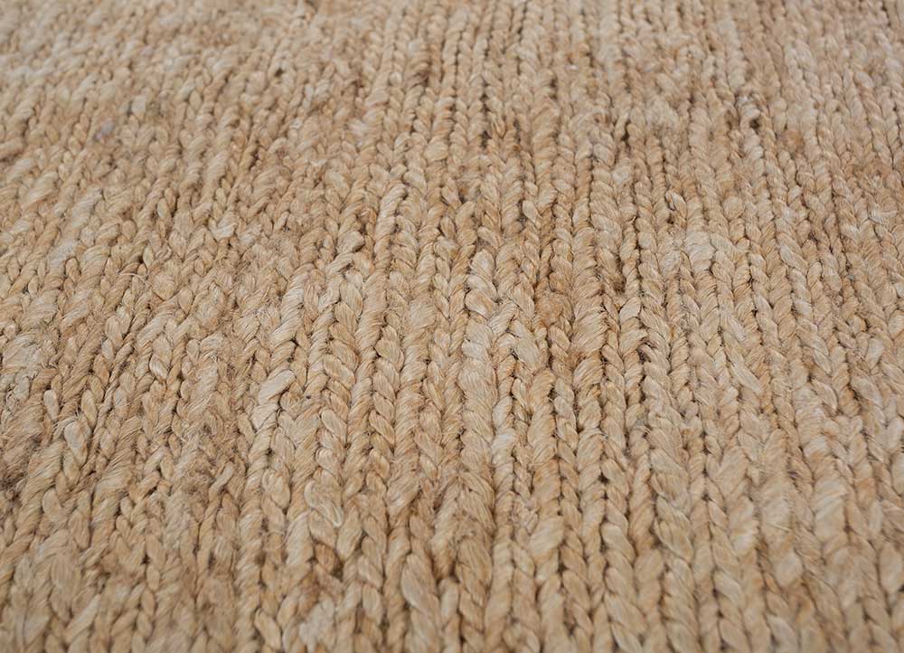 hula beige and brown jute and hemp Hand Knotted Rug - CloseUp