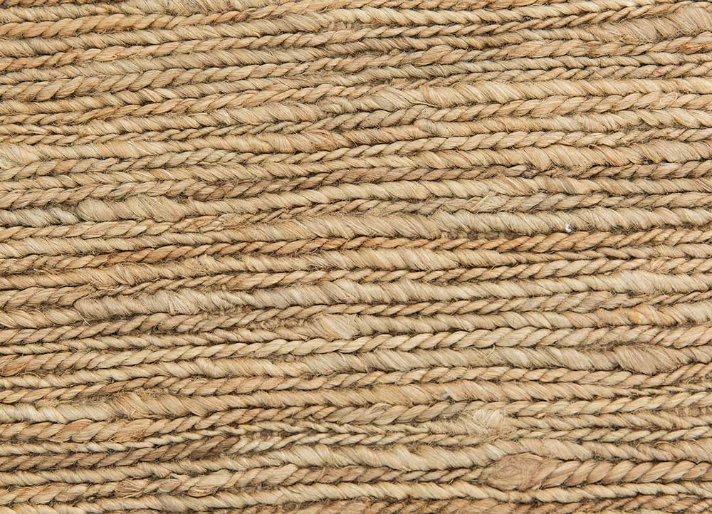 hula beige and brown jute and hemp Hand Knotted Rug - CloseUp