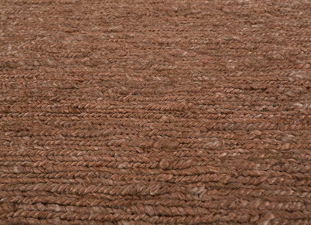 hula red and orange jute and hemp Hand Knotted Rug - CloseUp