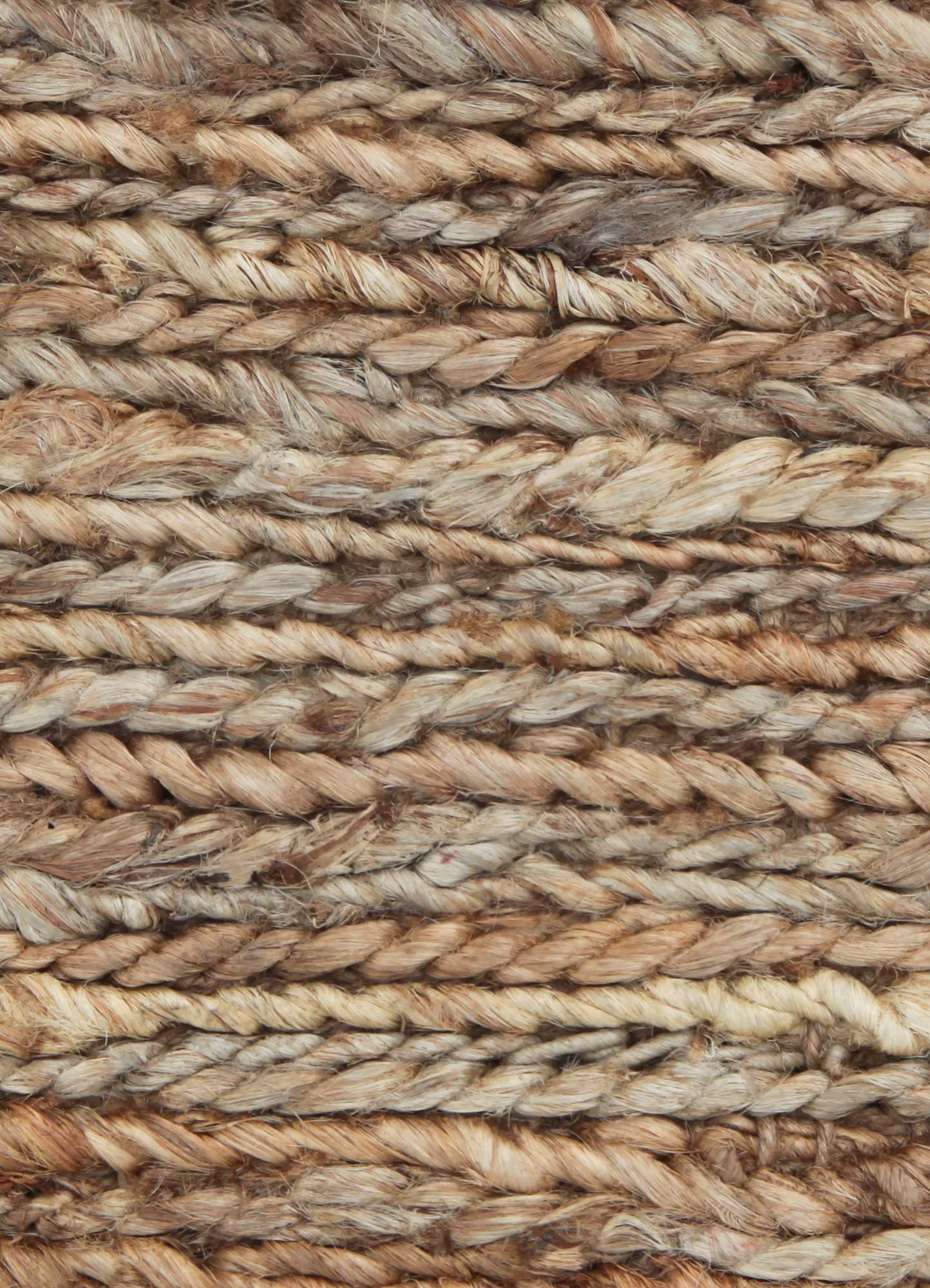 hula beige and brown jute and hemp Hand Knotted Rug - CloseUp