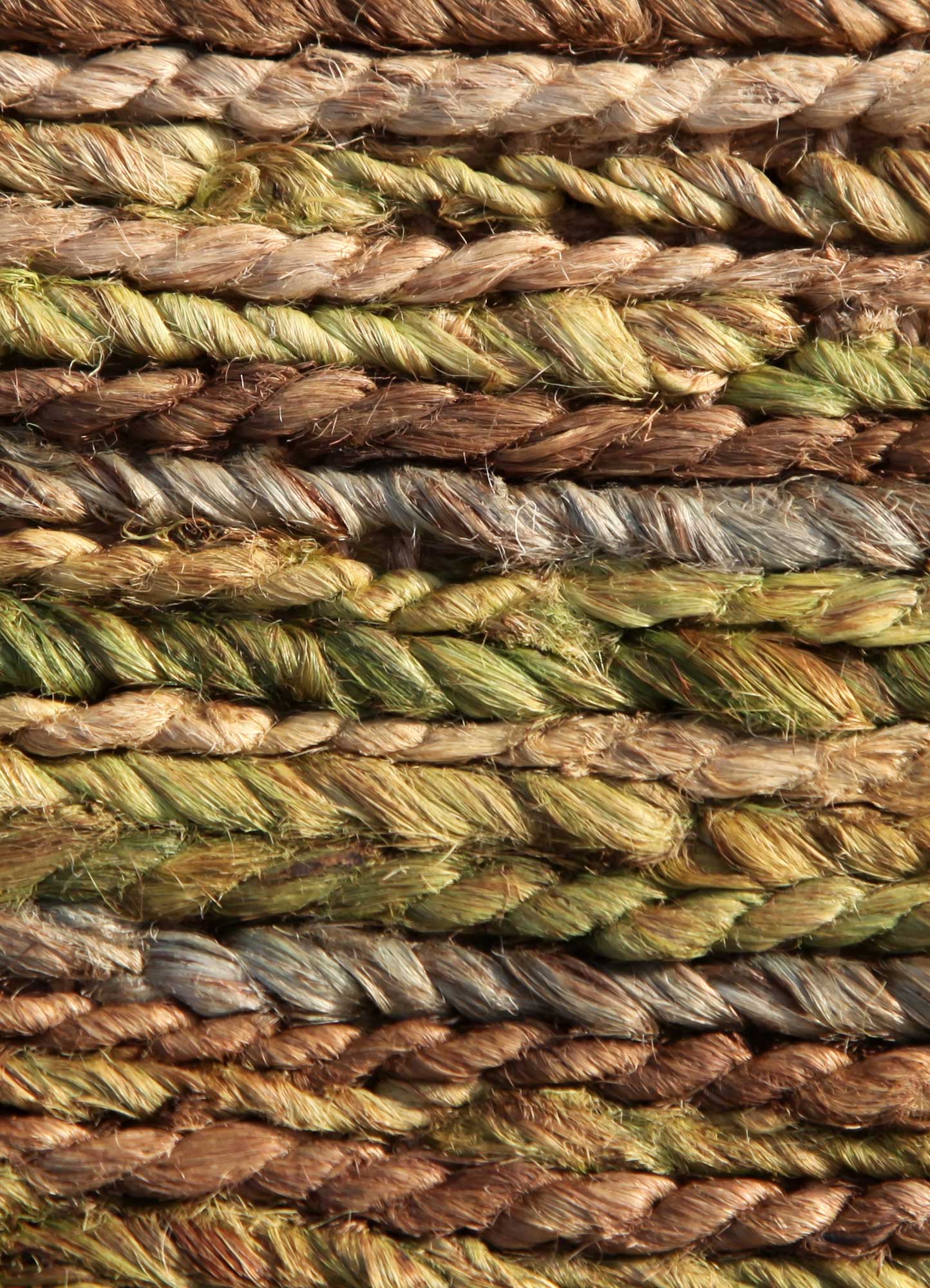 hula green jute and hemp Hand Knotted Rug - CloseUp