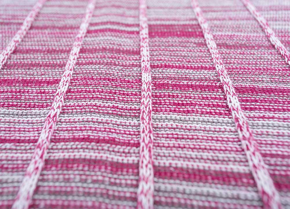 bespoke sile pink and purple polyester Hand Loom Rug - CloseUp