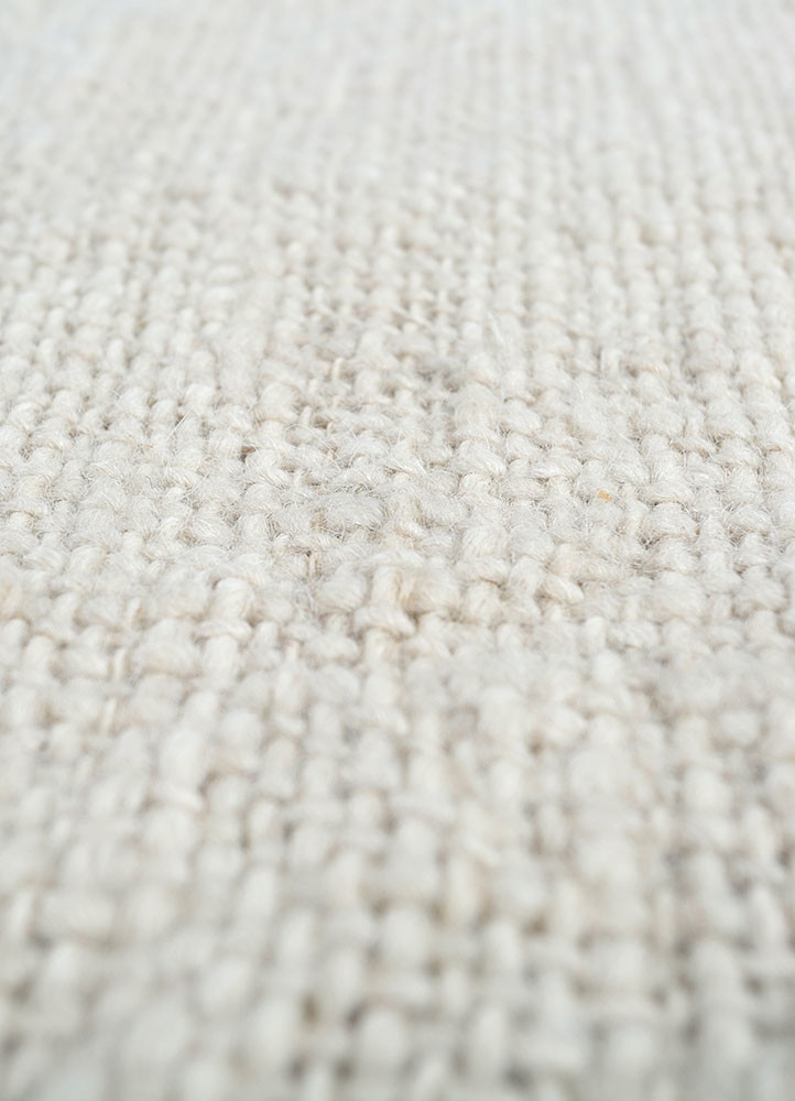 bespoke sile ivory wool Hand Loom Rug - CloseUp bespoke sile ivory wool Hand Loom Rug - CloseUp