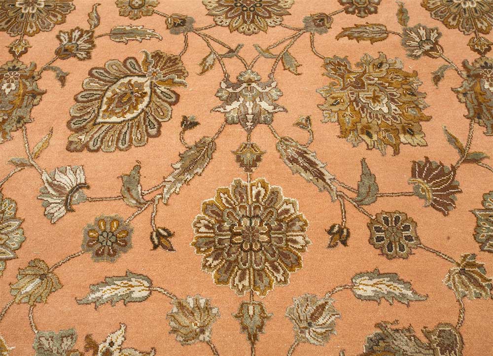 aurora red and orange wool and silk Hand Knotted Rug - CloseUp aurora red and orange wool and silk Hand Knotted Rug - CloseUp