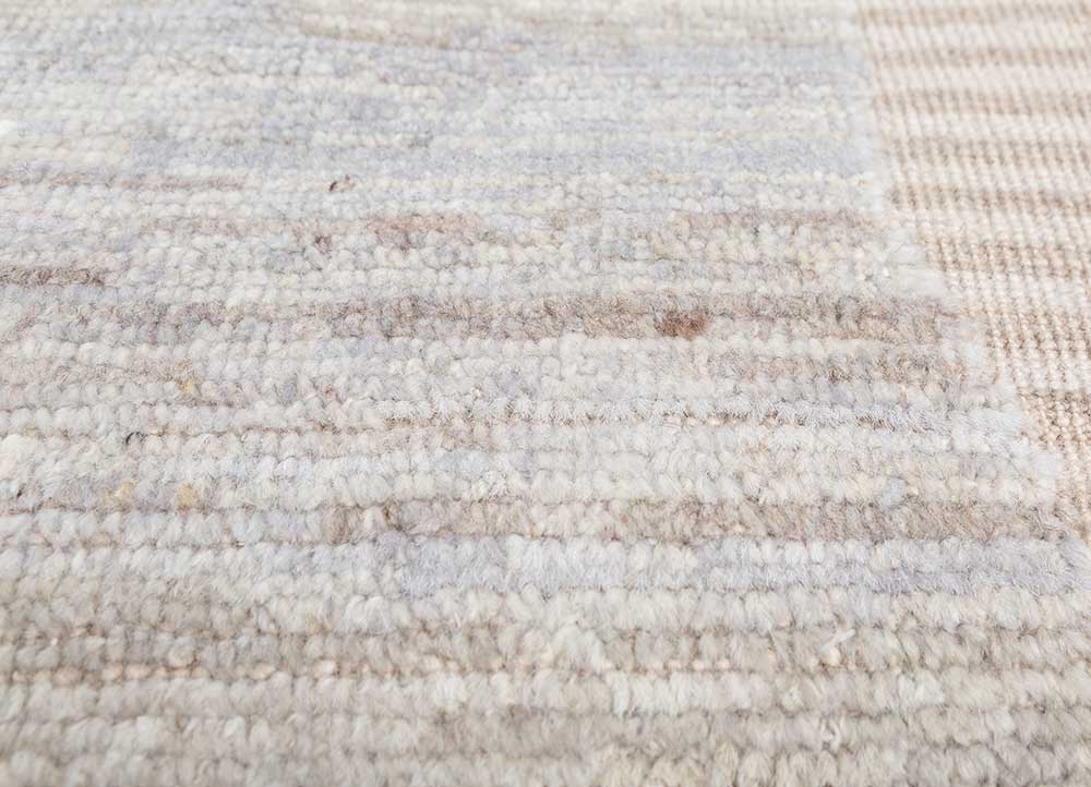 manifest grey and black afghan wool Hand Knotted Rug - CloseUp