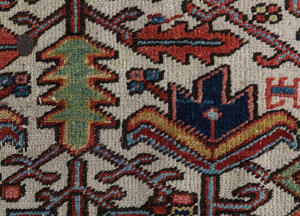 aalam multi wool Hand Knotted Rug - CloseUp aalam multi wool Hand Knotted Rug - CloseUp