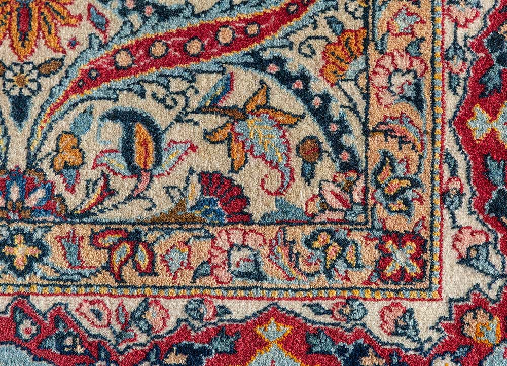 aalam multi wool Hand Knotted Rug - CloseUp aalam multi wool Hand Knotted Rug - CloseUp
