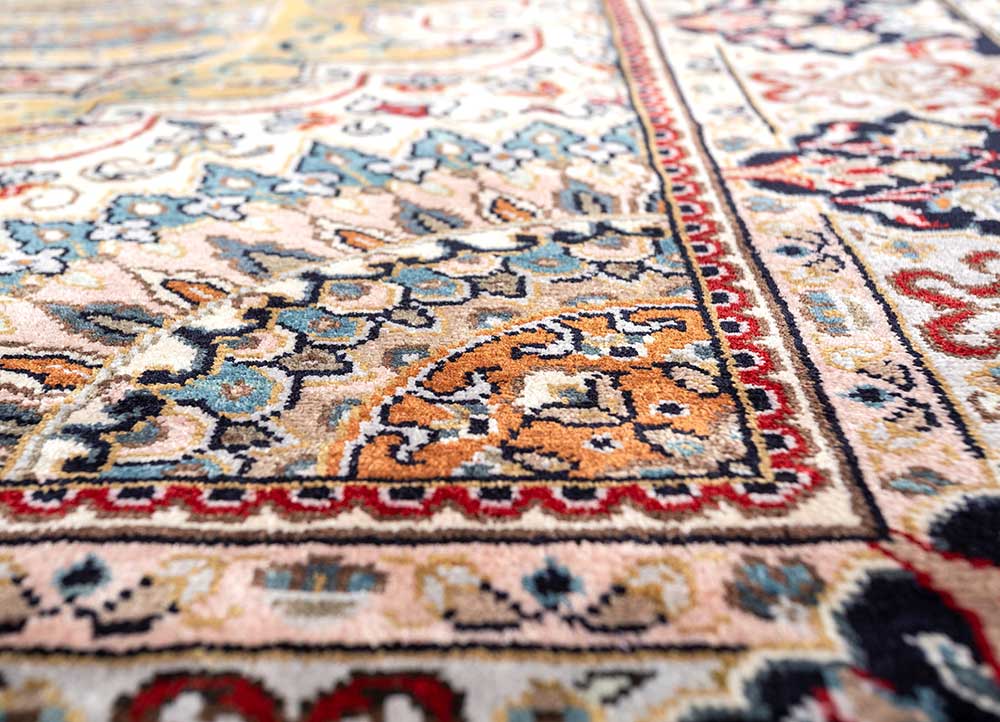 gulmarg gold viscose Hand Knotted Rug - CloseUp