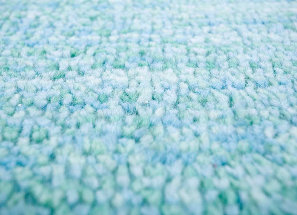 kairos blue wool Hand Knotted Rug - CloseUp