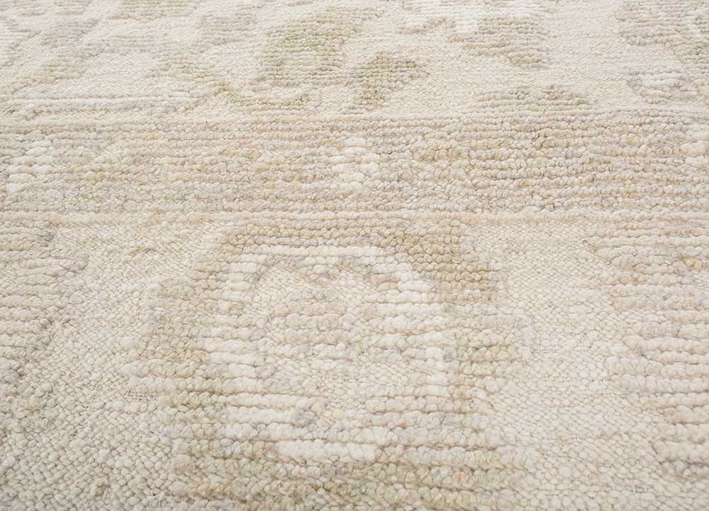 cyanna ivory wool Hand Knotted Rug - CloseUp