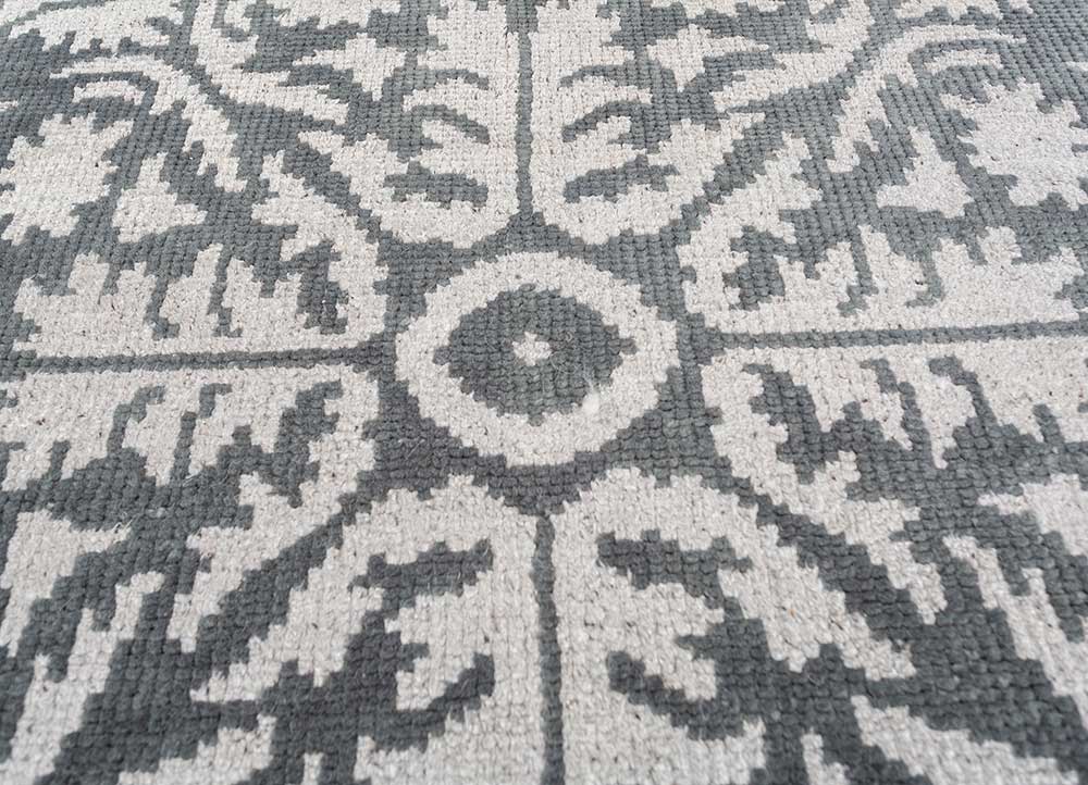 savana grey and black wool and viscose Hand Knotted Rug - CloseUp savana grey and black wool and viscose Hand Knotted Rug - CloseUp
