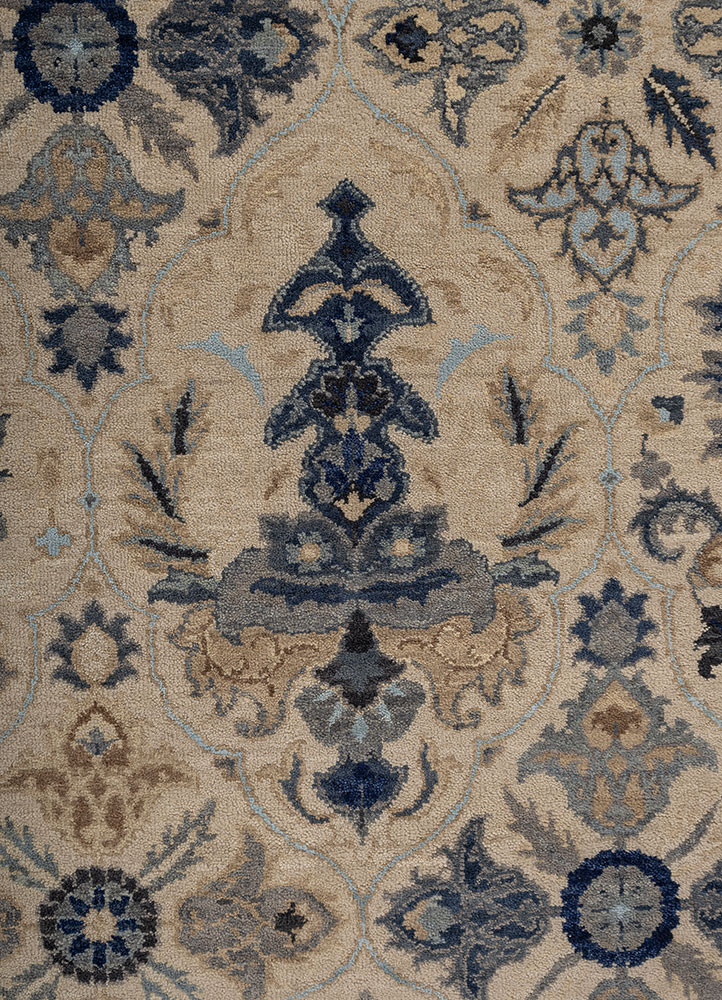 cyanna ivory wool Hand Knotted Rug - CloseUp cyanna ivory wool Hand Knotted Rug - CloseUp