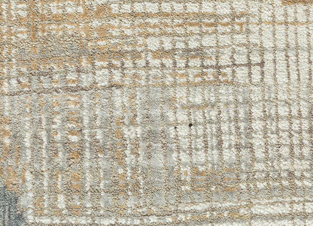 unstring by kavi ivory wool and bamboo silk Hand Knotted Rug - CloseUp unstring by kavi ivory wool and bamboo silk Hand Knotted Rug - CloseUp