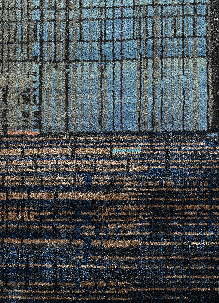 unstring by kavi multi wool and bamboo silk Hand Knotted Rug - CloseUp unstring by kavi multi wool and bamboo silk Hand Knotted Rug - CloseUp