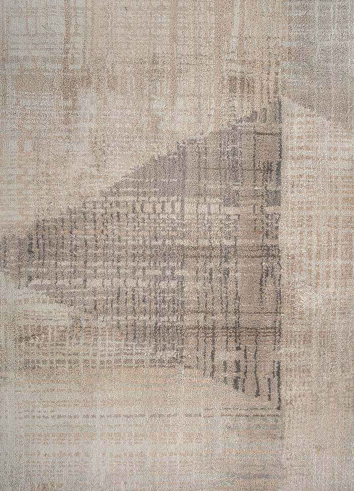 aprezo red and orange wool and bamboo silk Hand Knotted Rug - CloseUp