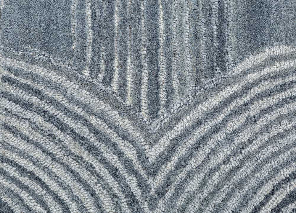 pathways blue wool Hand Tufted Rug - CloseUp pathways blue wool Hand Tufted Rug - CloseUp