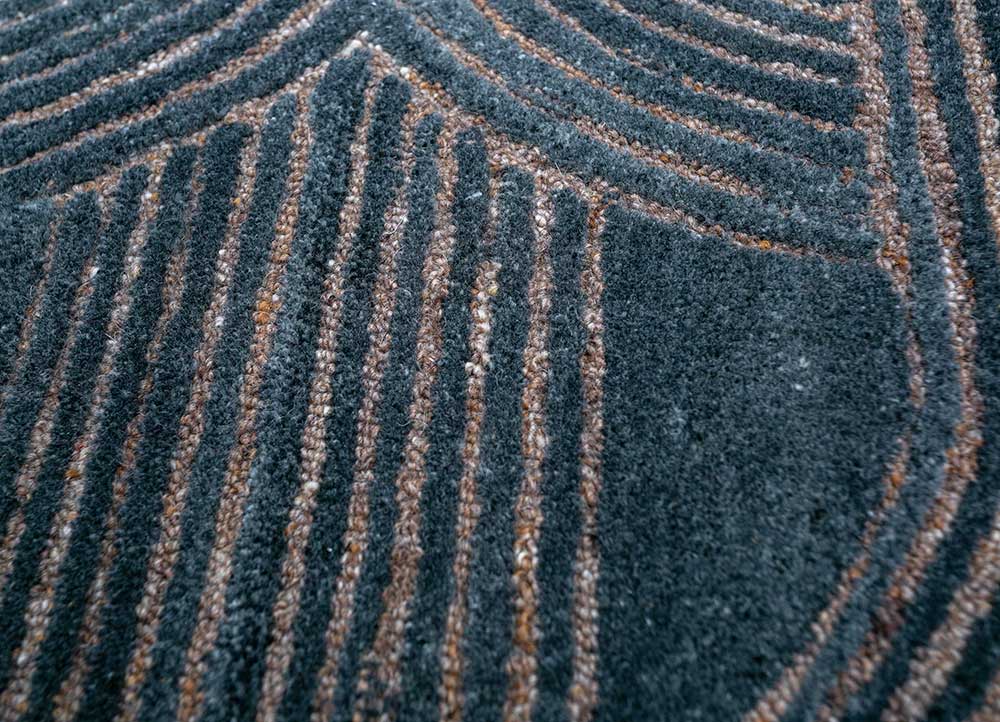 pathways blue wool Hand Tufted Rug - CloseUp pathways blue wool Hand Tufted Rug - CloseUp