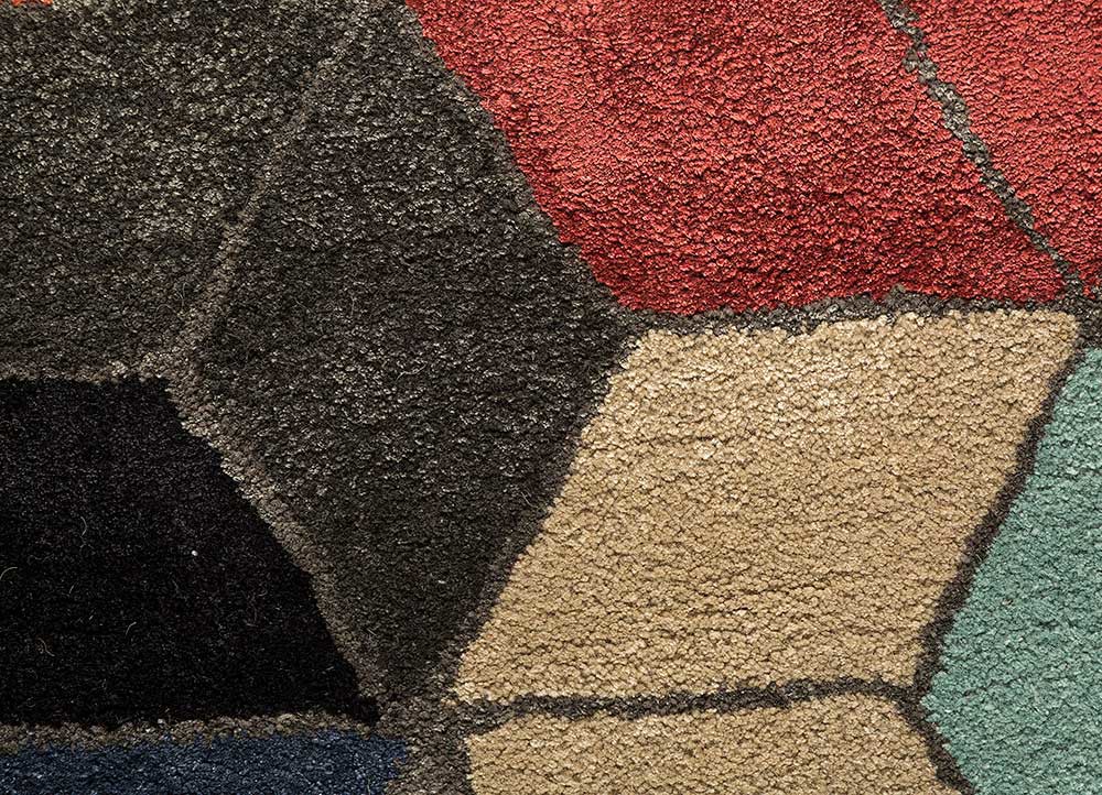 genesis grey and black wool and viscose Hand Tufted Rug - CloseUp genesis grey and black wool and viscose Hand Tufted Rug - CloseUp