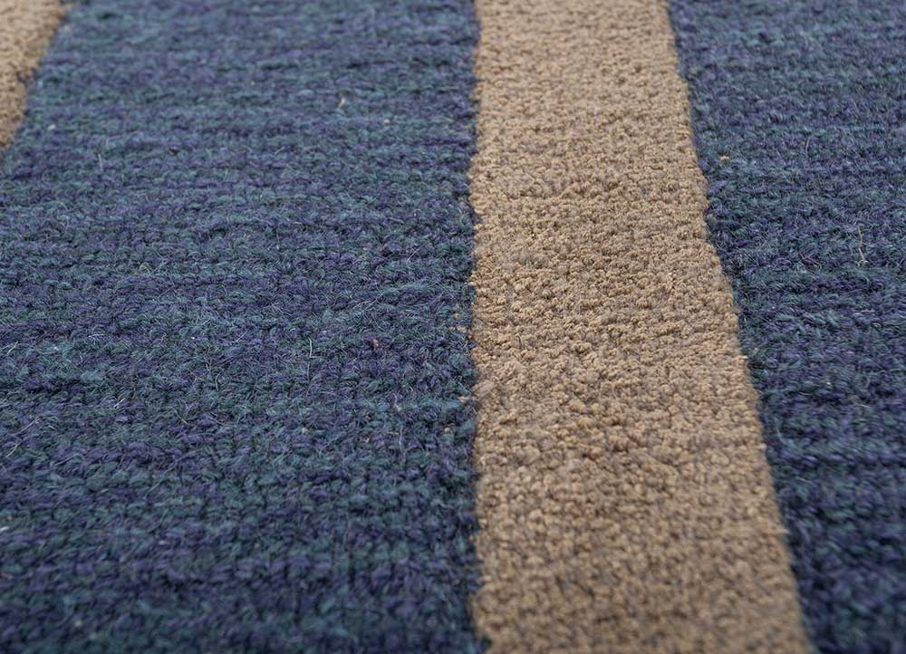 aprezo blue wool and viscose Hand Tufted Rug - CloseUp