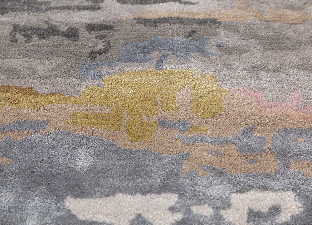 genesis ivory wool and viscose Hand Tufted Rug - CloseUp