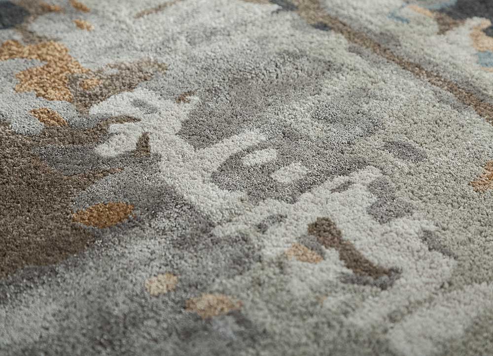 genesis ivory wool and viscose Hand Tufted Rug - CloseUp