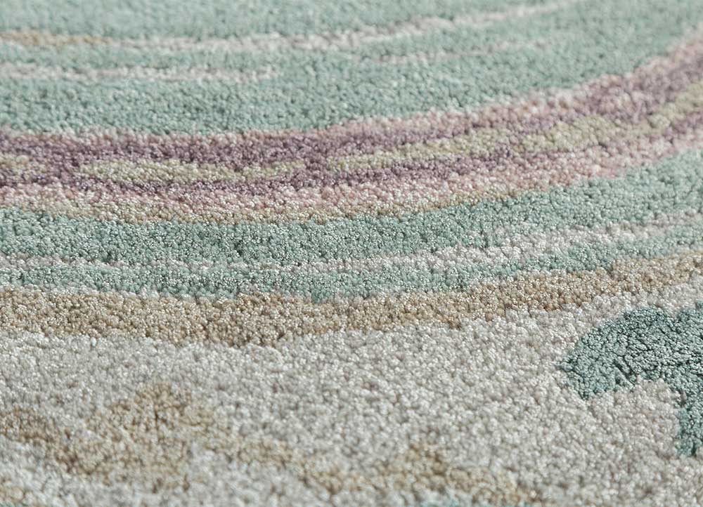 genesis blue wool and viscose Hand Tufted Rug - CloseUp