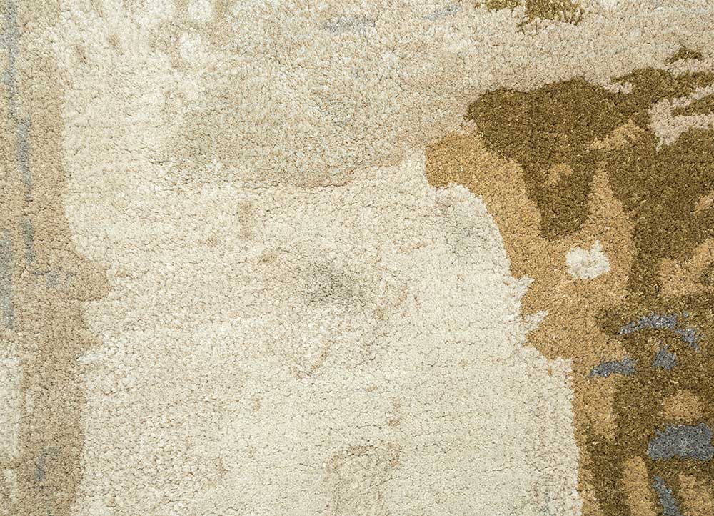 genesis ivory wool and viscose Hand Tufted Rug - CloseUp