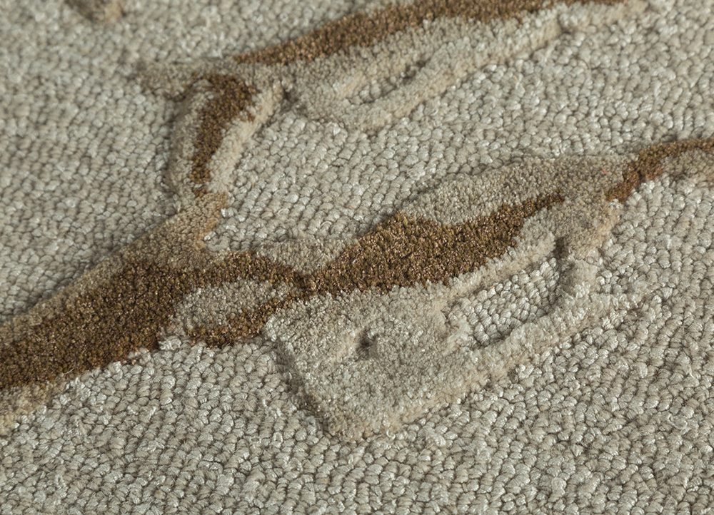 genesis ivory wool and viscose Hand Tufted Rug - CloseUp