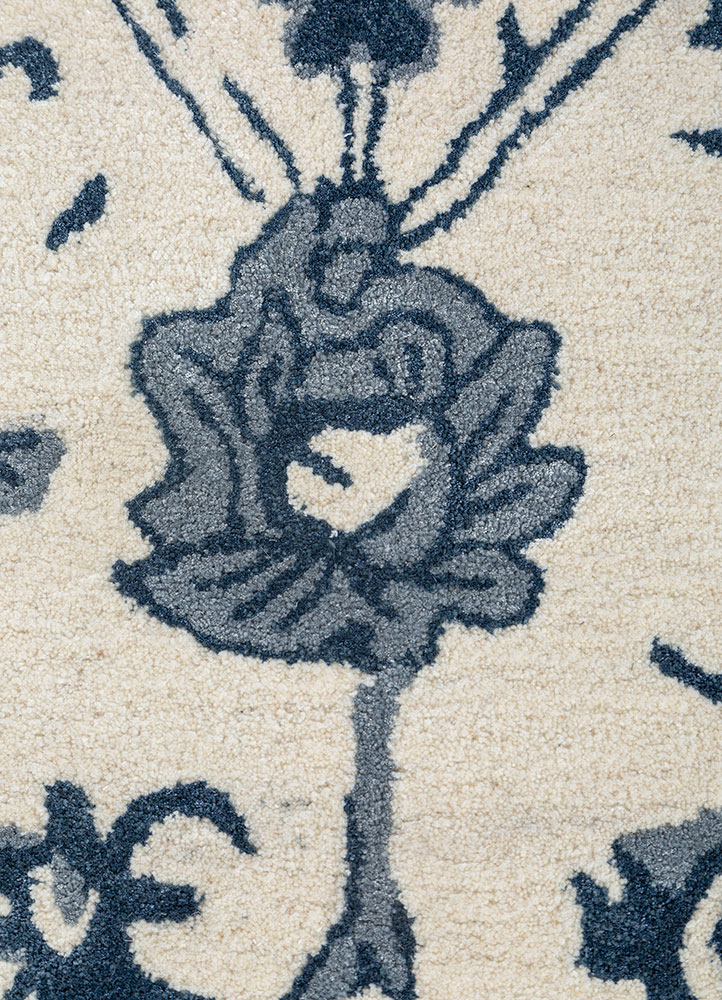imara ivory wool and viscose Hand Tufted Rug - CloseUp