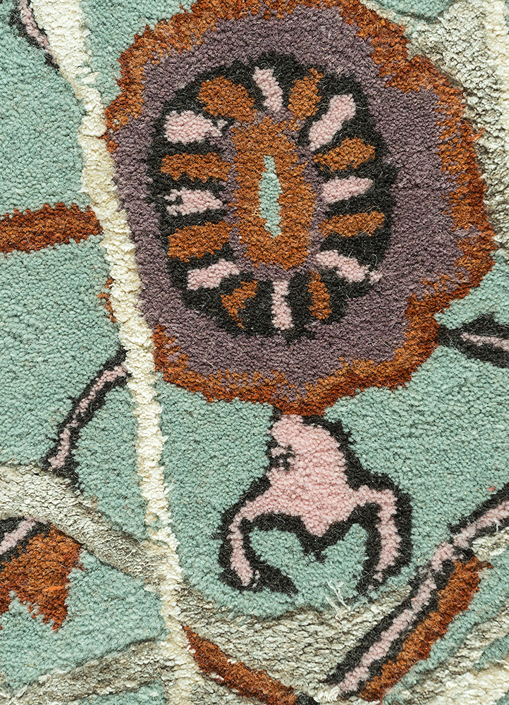 mythos blue wool and viscose Hand Tufted Rug - CloseUp