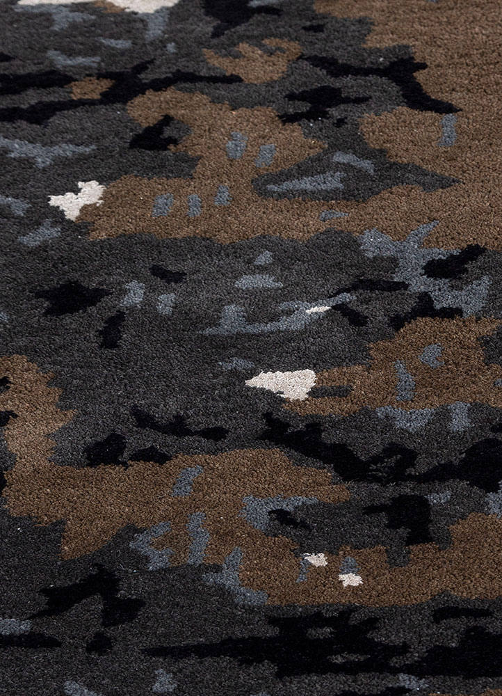genesis blue wool and viscose Hand Tufted Rug - CloseUp