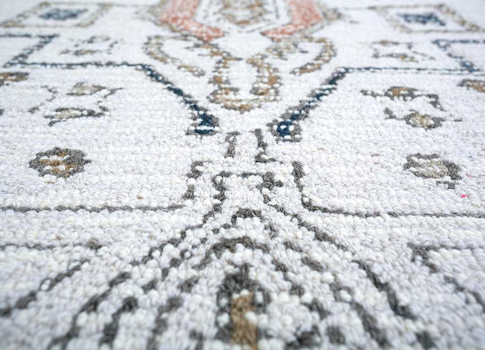 kasbah ivory wool Hand Tufted Rug - CloseUp