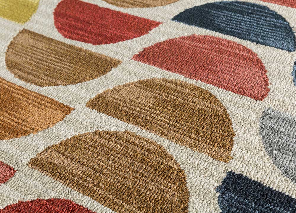 acar ivory wool Hand Tufted Rug - CloseUp acar ivory wool Hand Tufted Rug - CloseUp