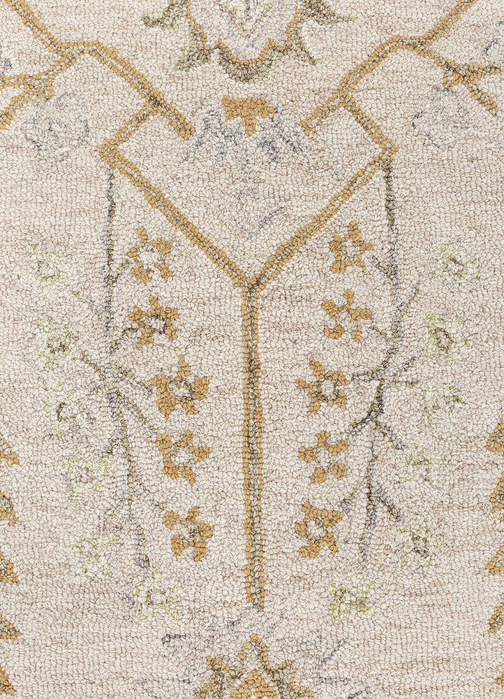 kasbah ivory wool Hand Tufted Rug - CloseUp