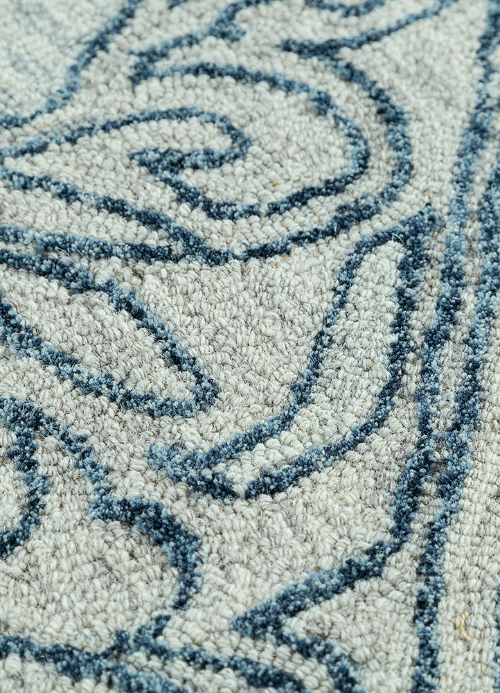 imara grey and black wool Hand Tufted Rug - CloseUp imara grey and black wool Hand Tufted Rug - CloseUp