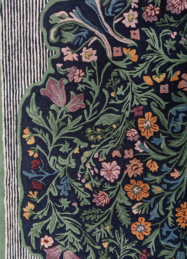 nebulora blue wool Hand Tufted Rug - CloseUp