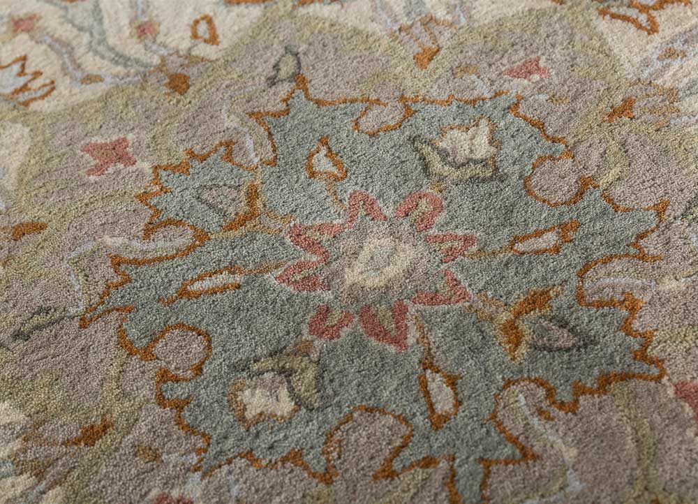 kasbah blue wool Hand Tufted Rug - CloseUp