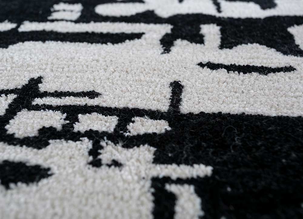 genesis ivory wool and viscose Hand Tufted Rug - CloseUp