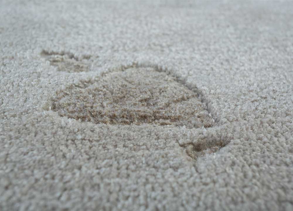 caliedo beige and brown wool and viscose Hand Tufted Rug - CloseUp