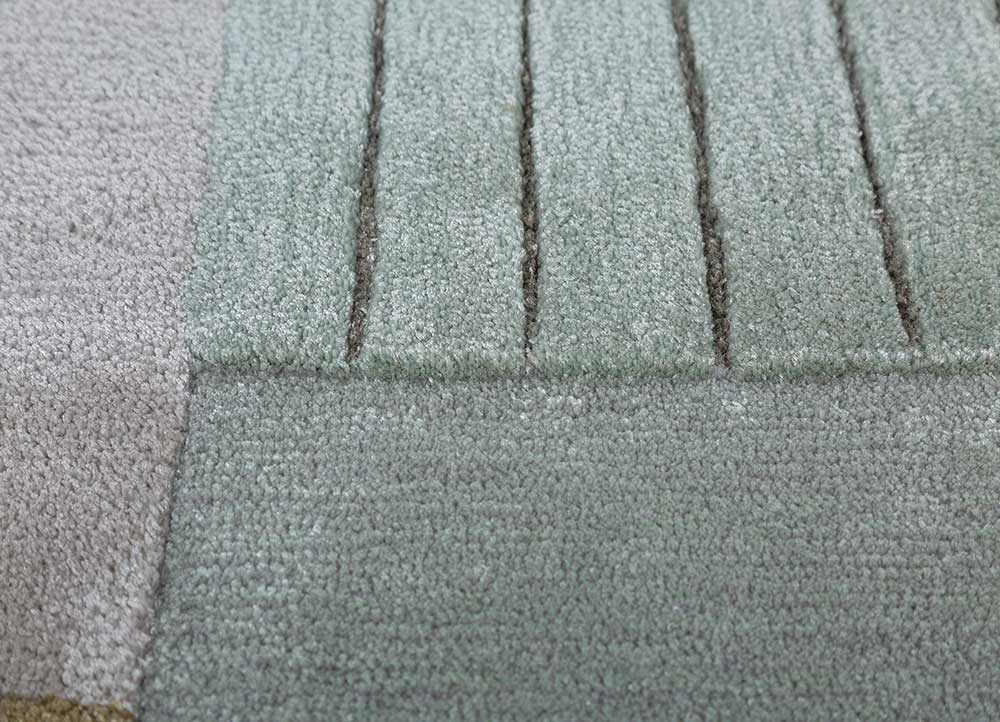 caliedo blue wool and viscose Hand Tufted Rug - CloseUp