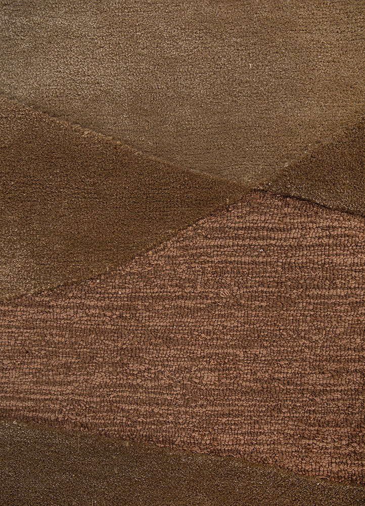 cera beige and brown wool and viscose Hand Tufted Rug - CloseUp cera beige and brown wool and viscose Hand Tufted Rug - CloseUp