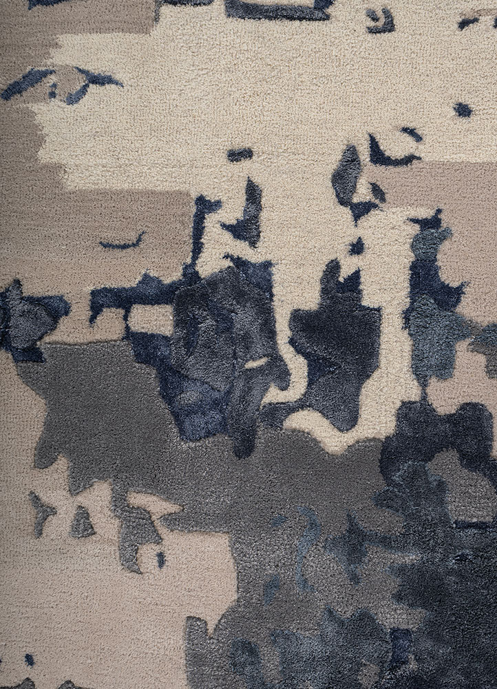 genesis ivory wool and viscose Hand Tufted Rug - CloseUp